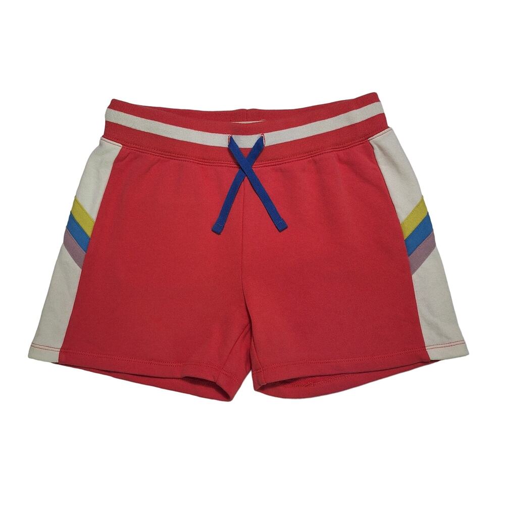 Johnnie B appliqué striped French terry shorts